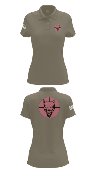 Womens Short Sleeve Performance Polo, Hellhound PLT, A CO, 2-8 CAV, , Teamtime, Team time, sublimation, custom sports apparel, team uniforms, spirit wear, spiritwear, sports uniforms, custom shirts, team store, custom team store, fundraiser sports, apparel fundraiser
