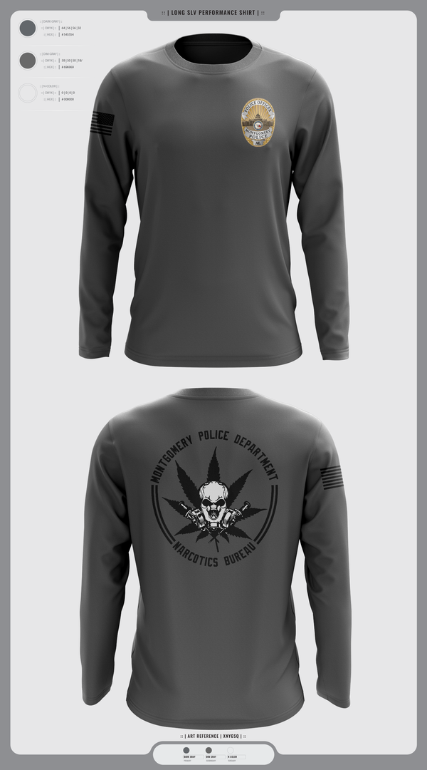 Long Sleeve Performance Shirt, NARCOTICS BUREAU, Police, Teamtime, Team time, sublimation, custom sports apparel, team uniforms, spirit wear, spiritwear, sports uniforms, custom shirts, team store, custom team store, fundraiser sports, apparel fundraiser