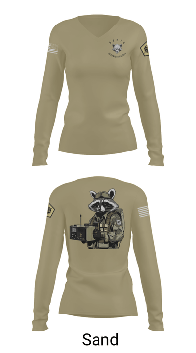 Node 66216 Bandwidth Bandits 75270738 Women's Long Sleeve V-neck Shirt - 97