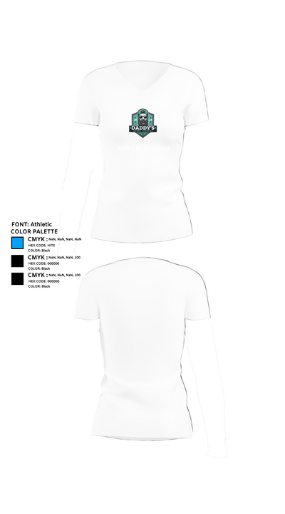 Daddy’s Beard Company 9064632 Women's Short Sleeve V-neck Shirt - 18
