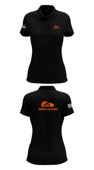 Womens Short Sleeve Performance Polo, Rising Doors, Army, Teamtime, Team time, sublimation, custom sports apparel, team uniforms, spirit wear, spiritwear, sports uniforms, custom shirts, team store, custom team store, fundraiser sports, apparel fundraiser