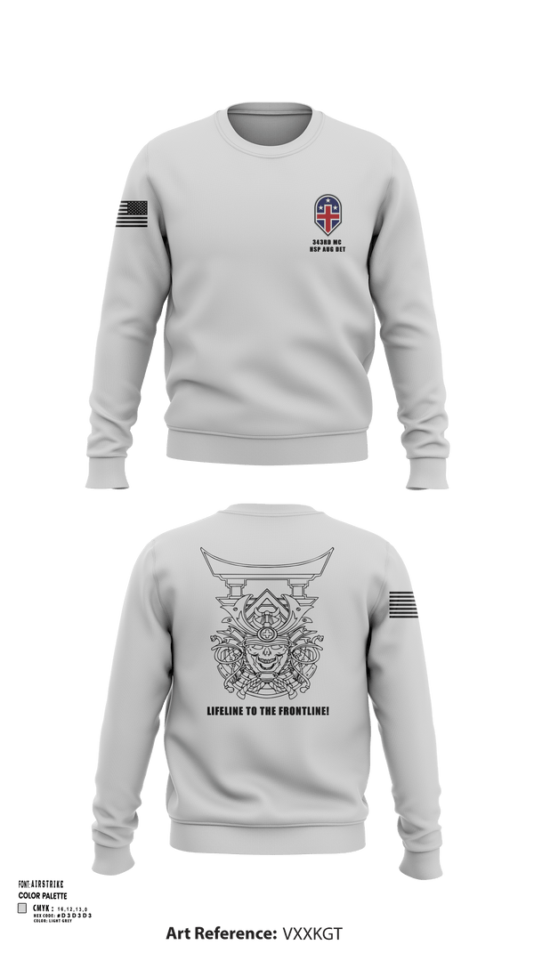 Crew Neck Sweatshirt, 343rd Medical Hospital Augmentation Detachment, , Teamtime, Team time, sublimation, custom sports apparel, team uniforms, spirit wear, spiritwear, sports uniforms, custom shirts, team store, custom team store, fundraiser sports, apparel fundraiser