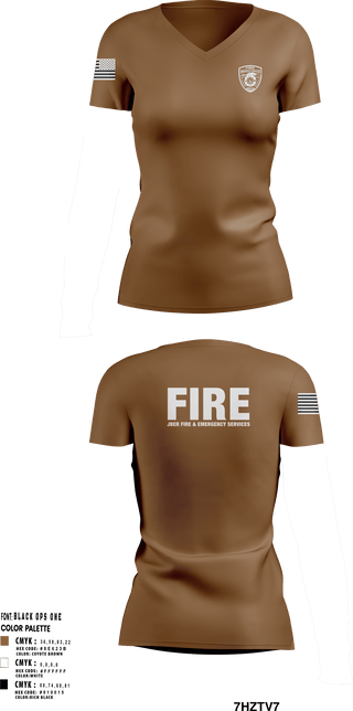 Womens Short Sleeve Vneck Shirt, 673 CEF, Fire Department, Teamtime, Team time, sublimation, custom sports apparel, team uniforms, spirit wear, spiritwear, sports uniforms, custom shirts, team store, custom team store, fundraiser sports, apparel fundraiser