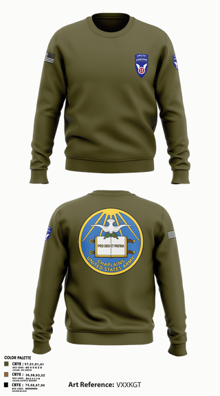 Crew Neck Sweatshirt, 11th Infantry Division (ABN), Army, Teamtime, Team time, sublimation, custom sports apparel, team uniforms, spirit wear, spiritwear, sports uniforms, custom shirts, team store, custom team store, fundraiser sports, apparel fundraiser