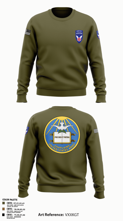 11th Infantry Division (ABN) 83666324 Crew Neck Sweatshirt - 1