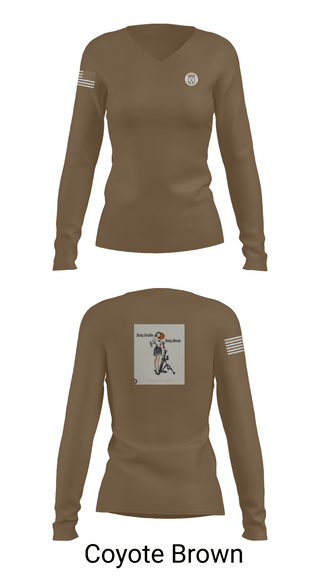 Womens Long Sleeve Vneck Shirt 1, a-co 2-2in 3/10, Army, Teamtime, Team time, sublimation, custom sports apparel, team uniforms, spirit wear, spiritwear, sports uniforms, custom shirts, team store, custom team store, fundraiser sports, apparel fundraiser