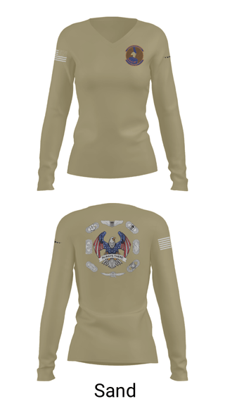 Women's Long Sleeve Vneck Shirt, 22nd OSS, Air Force, Teamtime, Team time, sublimation, custom sports apparel, team uniforms, spirit wear, spiritwear, sports uniforms, custom shirts, team store, custom team store, fundraiser sports, apparel fundraiser