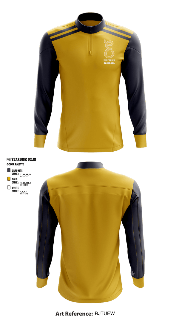 Quarter Zip Jacket, Electrics, Baseball, Teamtime, Team time, sublimation, custom sports apparel, team uniforms, spirit wear, spiritwear, sports uniforms, custom shirts, team store, custom team store, fundraiser sports, apparel fundraiser