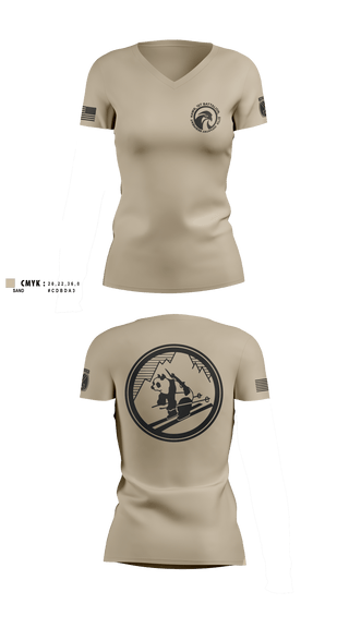 Womens Short Sleeve Vneck Shirt, Diesel, 3-71CAV, Army, Teamtime, Team time, sublimation, custom sports apparel, team uniforms, spirit wear, spiritwear, sports uniforms, custom shirts, team store, custom team store, fundraiser sports, apparel fundraiser