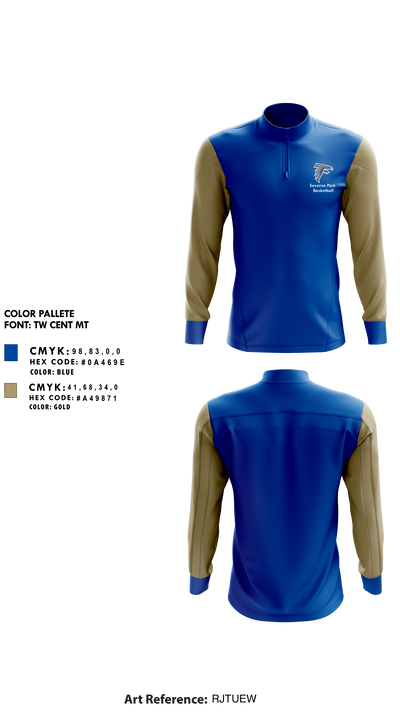 Severna Park High School Basketball 70217438 Quarter Zip Jacket - 1
