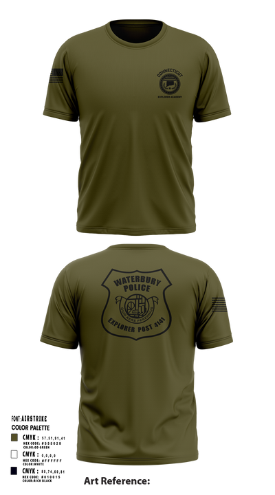 Waterbury Police Explorers 95756336 Short Sleeve Performance Shirt - 31