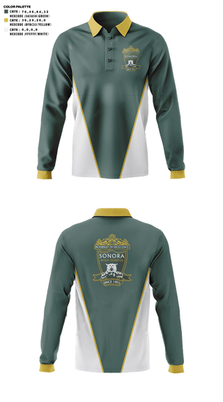 Long Sleeve Performance Polo, Sonora High School Golf, Golf, Teamtime, Team time, sublimation, custom sports apparel, team uniforms, spirit wear, spiritwear, sports uniforms, custom shirts, team store, custom team store, fundraiser sports, apparel fundraiser