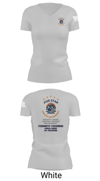 Womens Short Sleeve Vneck Shirt, 5 Star, , Teamtime, Team time, sublimation, custom sports apparel, team uniforms, spirit wear, spiritwear, sports uniforms, custom shirts, team store, custom team store, fundraiser sports, apparel fundraiser