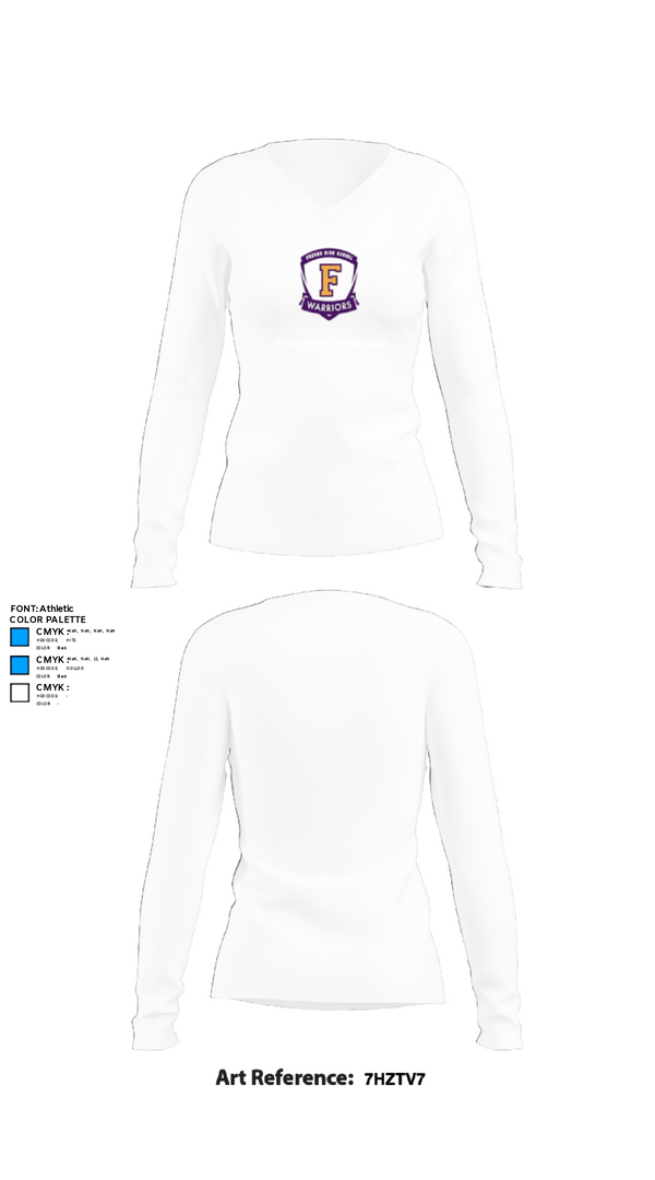 Womens Long Sleeve Vneck Shirt, Fresno High School Soccer, Men's Soccer, Teamtime, Team time, sublimation, custom sports apparel, team uniforms, spirit wear, spiritwear, sports uniforms, custom shirts, team store, custom team store, fundraiser sports, apparel fundraiser