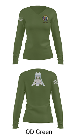 Womens Long Sleeve Vneck Shirt, MARDET Fort Leonard Wood Basic Military Police School House (FLW) INIWIC, , Teamtime, Team time, sublimation, custom sports apparel, team uniforms, spirit wear, spiritwear, sports uniforms, custom shirts, team store, custom team store, fundraiser sports, apparel fundraiser