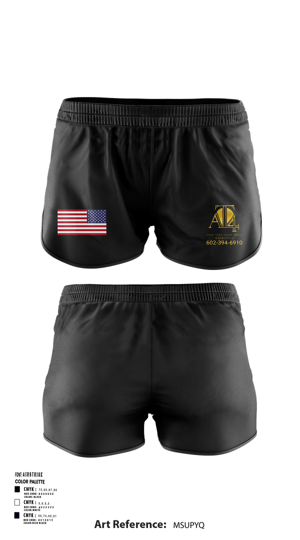 Womens Shorts, AT 4 pools and landscaping services llc, , Teamtime, Team time, sublimation, custom sports apparel, team uniforms, spirit wear, spiritwear, sports uniforms, custom shirts, team store, custom team store, fundraiser sports, apparel fundraiser