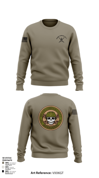 Crew Neck Sweatshirt, Bravo Company Det 1 Recruiting and Retention Battalion, National Guard, Teamtime, Team time, sublimation, custom sports apparel, team uniforms, spirit wear, spiritwear, sports uniforms, custom shirts, team store, custom team store, fundraiser sports, apparel fundraiser
