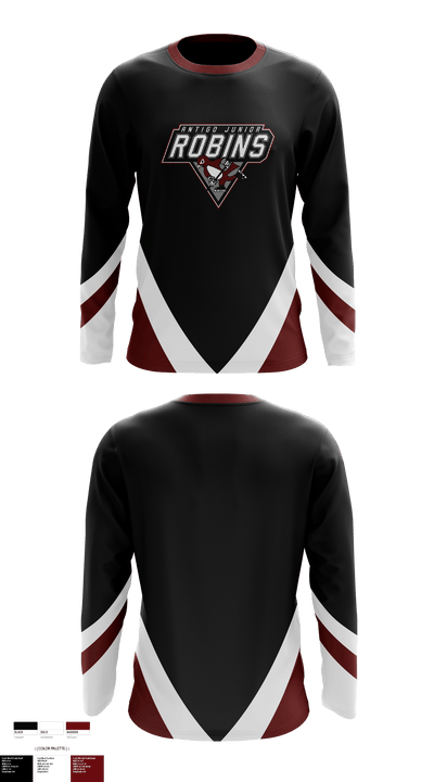 Antigo Area Youth Hockey Association 74240357 Long Sleeve Performance Shirt - 1