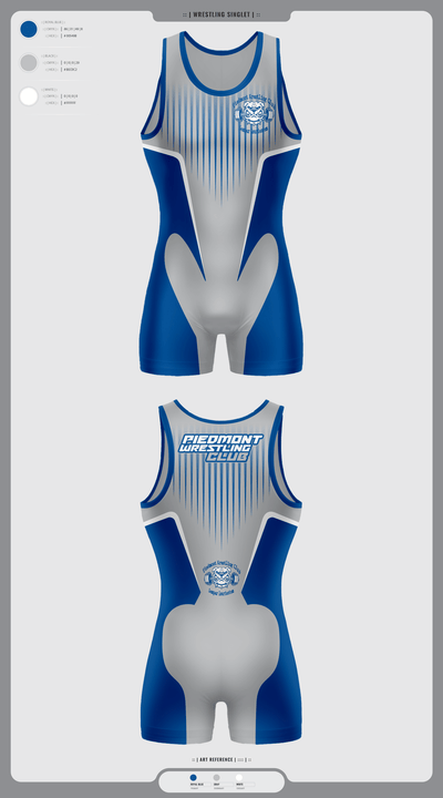 Piedmont Youth Wrestling 88138842 Wrestling Singlet - 9