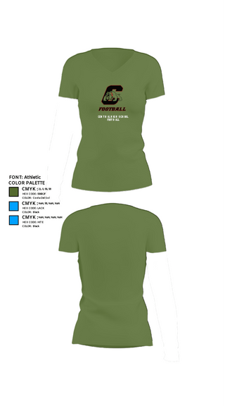 Women's Short Sleeve Vneck Shirt, Central High School Football, Football, Teamtime, Team time, sublimation, custom sports apparel, team uniforms, spirit wear, spiritwear, sports uniforms, custom shirts, team store, custom team store, fundraiser sports, apparel fundraiser