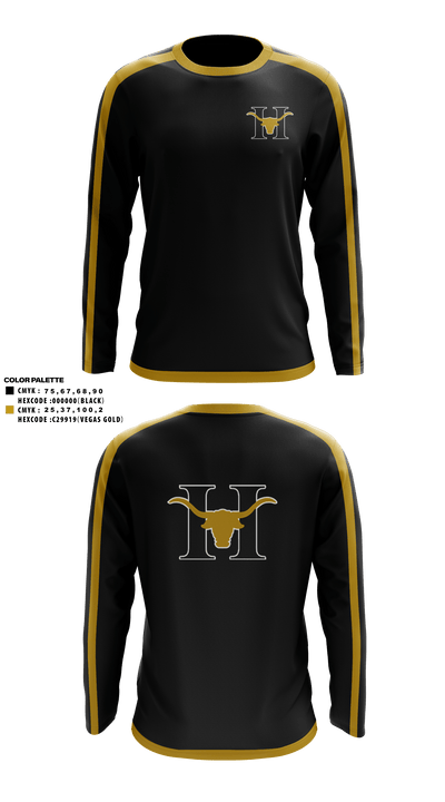 Hebbronville High School Cross Country 14416939 Long Sleeve Performance Shirt - 1