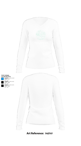 Women's Long Sleeve Vneck Shirt, The Lawn Guy, , Teamtime, Team time, sublimation, custom sports apparel, team uniforms, spirit wear, spiritwear, sports uniforms, custom shirts, team store, custom team store, fundraiser sports, apparel fundraiser