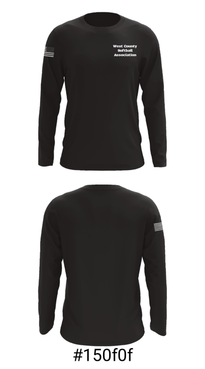 West County Softball Association 69073827 Long Sleeve Performance Shirt - 24