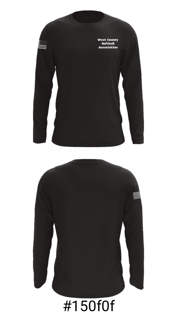 Long Sleeve Performance Shirt, West County Softball Association, Softball, Teamtime, Team time, sublimation, custom sports apparel, team uniforms, spirit wear, spiritwear, sports uniforms, custom shirts, team store, custom team store, fundraiser sports, apparel fundraiser