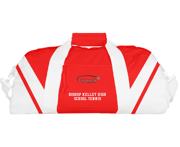 Duffle Bag, Bishop Kelley High School Tennis, Tennis, Teamtime, Team time, sublimation, custom sports apparel, team uniforms, spirit wear, spiritwear, sports uniforms, custom shirts, team store, custom team store, fundraiser sports, apparel fundraiser
