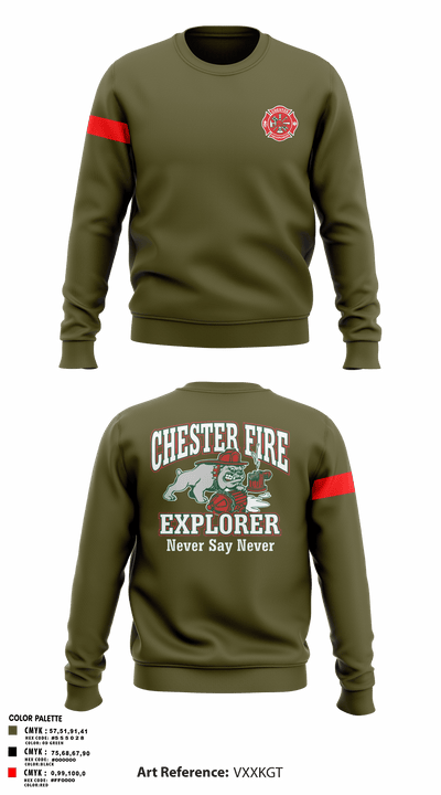 Chester fire explorers 87752590 Crew Neck Sweatshirt - 5