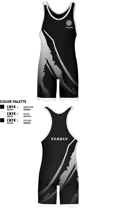 Temple Wrestling Club 35193294 Wrestling Singlet - 5