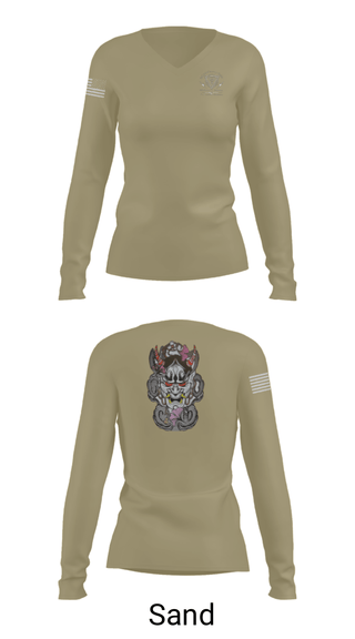 Womens Long Sleeve Vneck Shirt, 12th Dental Co, Navy, Teamtime, Team time, sublimation, custom sports apparel, team uniforms, spirit wear, spiritwear, sports uniforms, custom shirts, team store, custom team store, fundraiser sports, apparel fundraiser