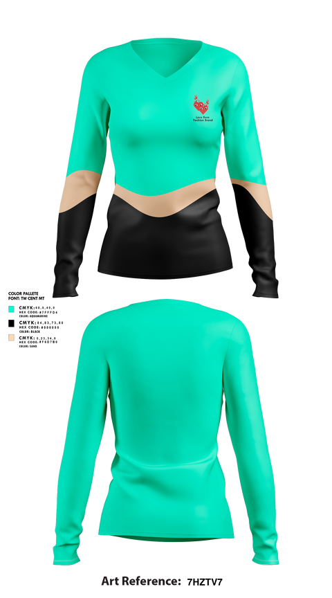 Womens Long Sleeve Vneck Shirt, Love Burn Fashion Brand, , Teamtime, Team time, sublimation, custom sports apparel, team uniforms, spirit wear, spiritwear, sports uniforms, custom shirts, team store, custom team store, fundraiser sports, apparel fundraiser