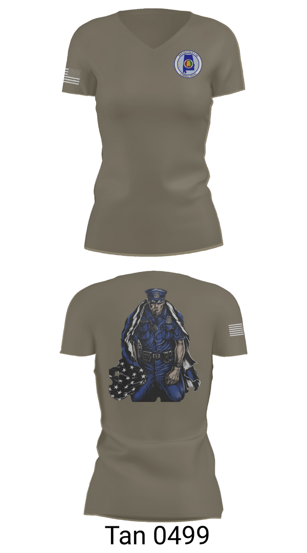 Womens Short Sleeve Vneck Shirt, Alabama Department of Corrections, Police, Teamtime, Team time, sublimation, custom sports apparel, team uniforms, spirit wear, spiritwear, sports uniforms, custom shirts, team store, custom team store, fundraiser sports, apparel fundraiser