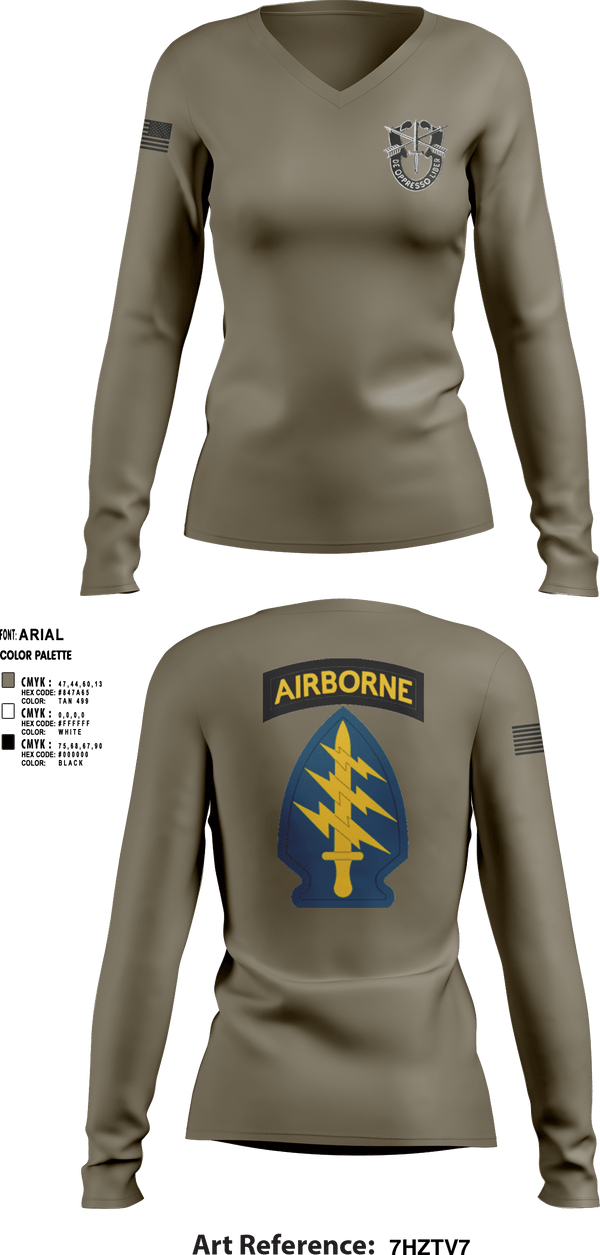 Women's Long Sleeve Vneck Shirt, 20th group, Army, Teamtime, Team time, sublimation, custom sports apparel, team uniforms, spirit wear, spiritwear, sports uniforms, custom shirts, team store, custom team store, fundraiser sports, apparel fundraiser