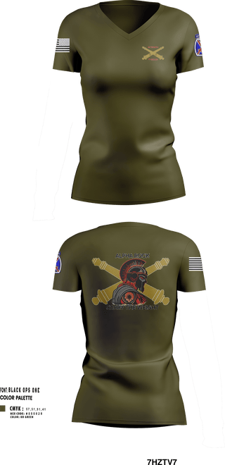 Womens Short Sleeve Vneck Shirt, ALPHA ROCK, Army, Teamtime, Team time, sublimation, custom sports apparel, team uniforms, spirit wear, spiritwear, sports uniforms, custom shirts, team store, custom team store, fundraiser sports, apparel fundraiser