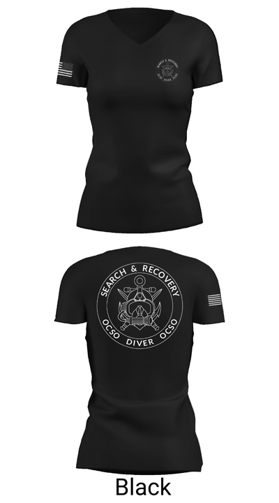 Underwater Search & Recovery Team 25630858 Women's Short Sleeve V-neck Shirt - 27