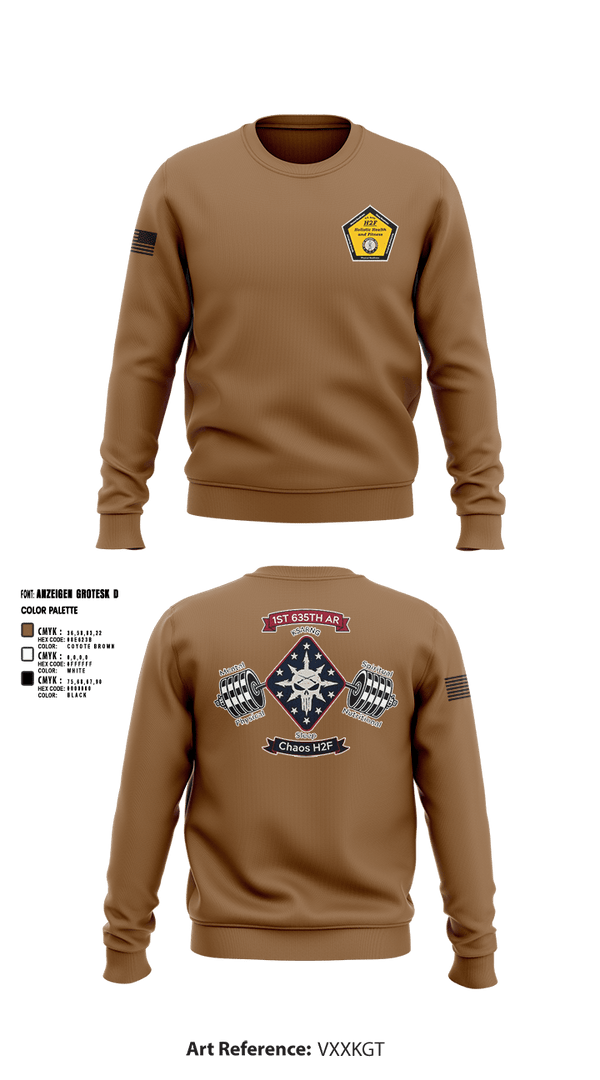 Crew Neck Sweatshirt, Chaos Co, H2F, National Guard, Teamtime, Team time, sublimation, custom sports apparel, team uniforms, spirit wear, spiritwear, sports uniforms, custom shirts, team store, custom team store, fundraiser sports, apparel fundraiser