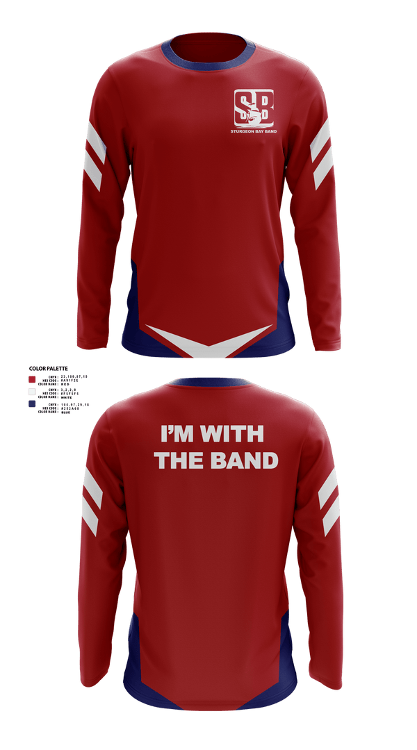 Long Sleeve Performance Shirt, Sturgeon Bay High School Band, Spirit Store, Teamtime, Team time, sublimation, custom sports apparel, team uniforms, spirit wear, spiritwear, sports uniforms, custom shirts, team store, custom team store, fundraiser sports, apparel fundraiser