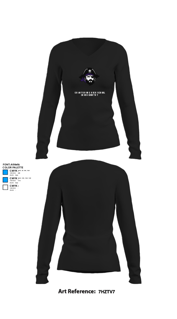 Womens Long Sleeve Vneck Shirt, Grantsburg High School Cross Country, Cross Country, Teamtime, Team time, sublimation, custom sports apparel, team uniforms, spirit wear, spiritwear, sports uniforms, custom shirts, team store, custom team store, fundraiser sports, apparel fundraiser