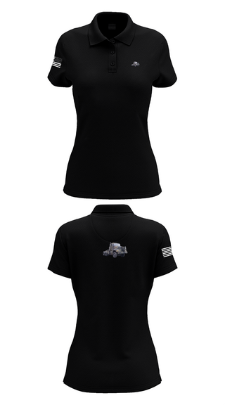 Womens Short Sleeve Performance Polo, 617th Transportation Company, Army, Teamtime, Team time, sublimation, custom sports apparel, team uniforms, spirit wear, spiritwear, sports uniforms, custom shirts, team store, custom team store, fundraiser sports, apparel fundraiser