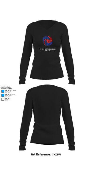 Women's Long Sleeve Vneck Shirt, GHYFA Hartford Minicanes Football, Football, Teamtime, Team time, sublimation, custom sports apparel, team uniforms, spirit wear, spiritwear, sports uniforms, custom shirts, team store, custom team store, fundraiser sports, apparel fundraiser