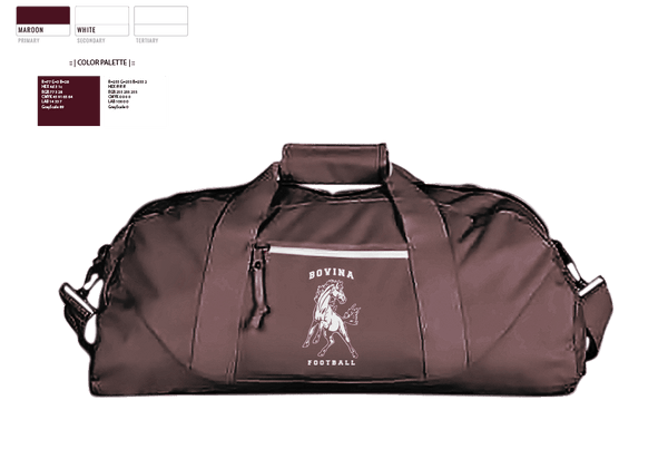 Duffle Bag, Bovina High School Football, Football, Teamtime, Team time, sublimation, custom sports apparel, team uniforms, spirit wear, spiritwear, sports uniforms, custom shirts, team store, custom team store, fundraiser sports, apparel fundraiser