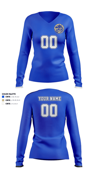 Womens Long Sleeve Vneck Shirt, Bradwell Institute Volleyball, Women's Volleyball, Teamtime, Team time, sublimation, custom sports apparel, team uniforms, spirit wear, spiritwear, sports uniforms, custom shirts, team store, custom team store, fundraiser sports, apparel fundraiser