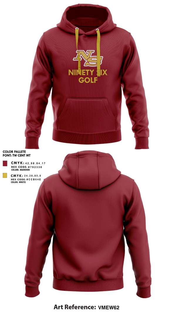 Hoodie, Ninety Six High School Golf, Golf, Teamtime, Team time, sublimation, custom sports apparel, team uniforms, spirit wear, spiritwear, sports uniforms, custom shirts, team store, custom team store, fundraiser sports, apparel fundraiser