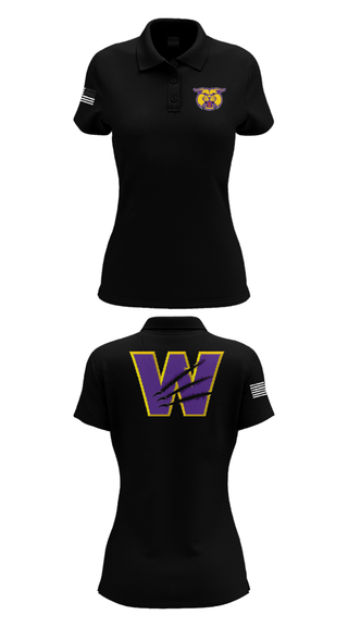 Womens Short Sleeve Performance Polo, Wilder High School Cheer, Cheer, Teamtime, Team time, sublimation, custom sports apparel, team uniforms, spirit wear, spiritwear, sports uniforms, custom shirts, team store, custom team store, fundraiser sports, apparel fundraiser