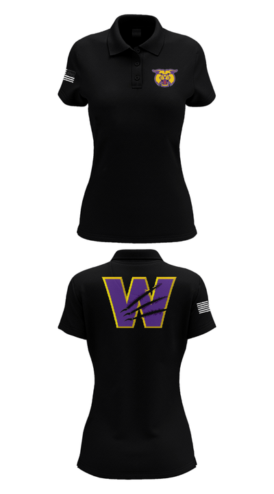 Wilder High School Cheer 27344083 Women's Short Sleeve Performance Polo  - 16