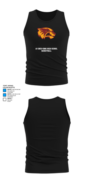 Tank Top, Au Gres-Sims High School Basketball, Men's Basketball, Teamtime, Team time, sublimation, custom sports apparel, team uniforms, spirit wear, spiritwear, sports uniforms, custom shirts, team store, custom team store, fundraiser sports, apparel fundraiser