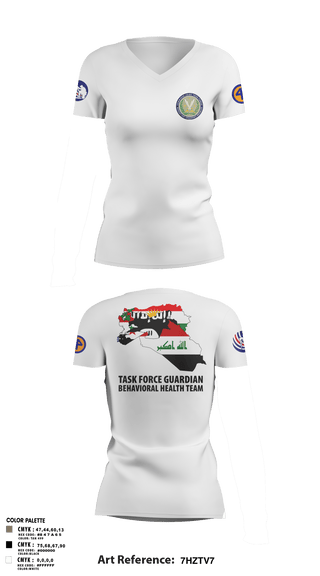 Womens Short Sleeve Vneck Shirt, 44th ICBT, National Guard, Teamtime, Team time, sublimation, custom sports apparel, team uniforms, spirit wear, spiritwear, sports uniforms, custom shirts, team store, custom team store, fundraiser sports, apparel fundraiser