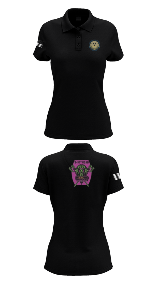 Women's Short Sleeve Performance Polo, 3-10 GSAB, Army, Teamtime, Team time, sublimation, custom sports apparel, team uniforms, spirit wear, spiritwear, sports uniforms, custom shirts, team store, custom team store, fundraiser sports, apparel fundraiser